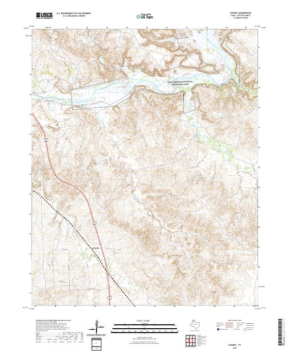 Chunky, TX — USGS 7.5-minute topo (2022)