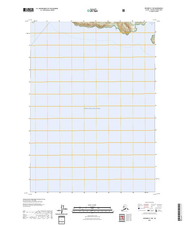 Seward D-1 SW, AK — USGS 7.5-minute topo (2023)