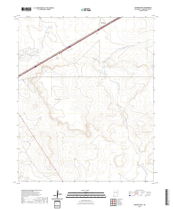 Sunshine Mesa, NM — USGS 7.5-minute topo (2023)