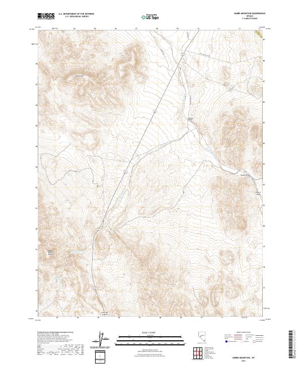 Gabbs Mountain, NV — USGS 7.5-minute topo (2021)