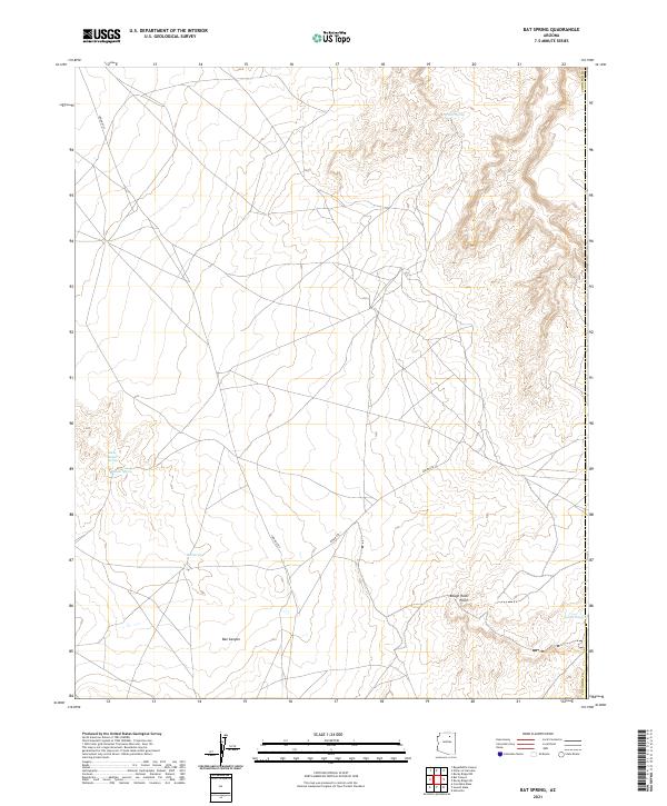 Bat Spring, AZ — USGS 7.5-minute topo (2021)