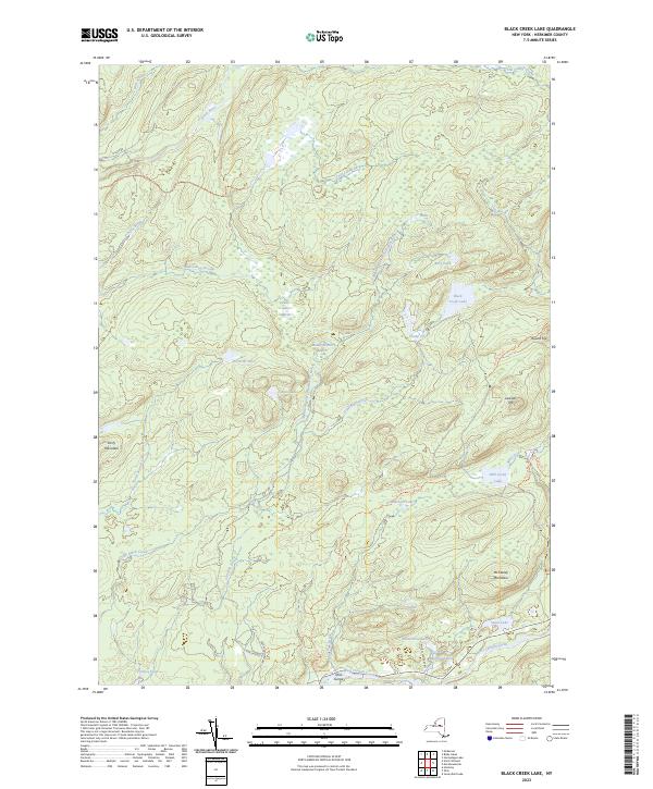 Black Creek Lake, NY — USGS 7.5-minute topo (2023)