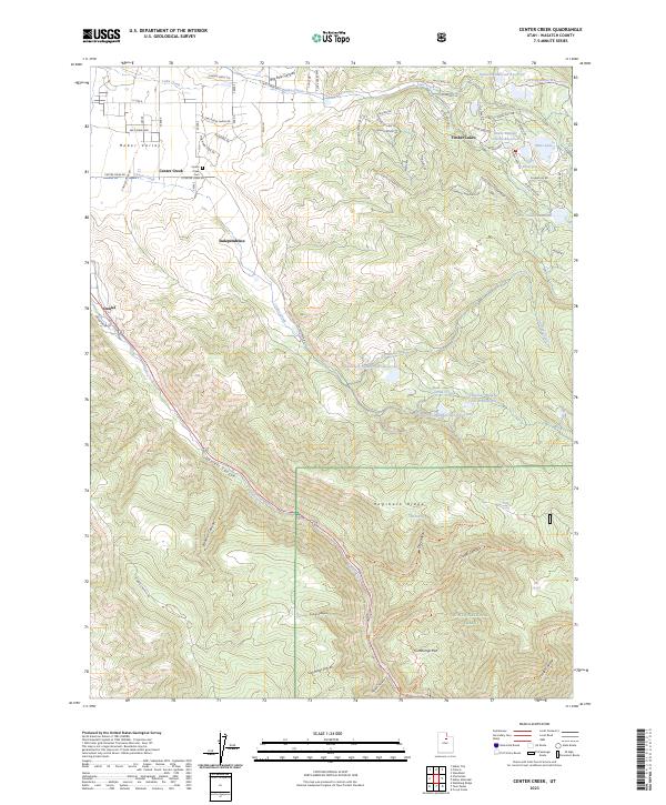 Center Creek, UT — USGS 7.5-minute topo (2023)