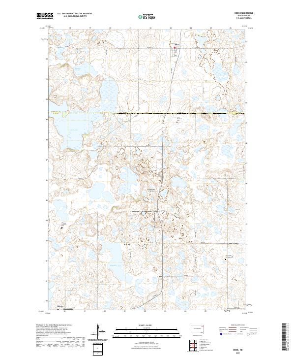 Eden, SD — USGS 7.5-minute topo (2021)
