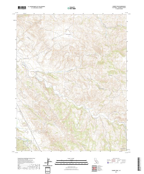 Cherry Peak, CA — USGS 7.5-minute topo (2021)