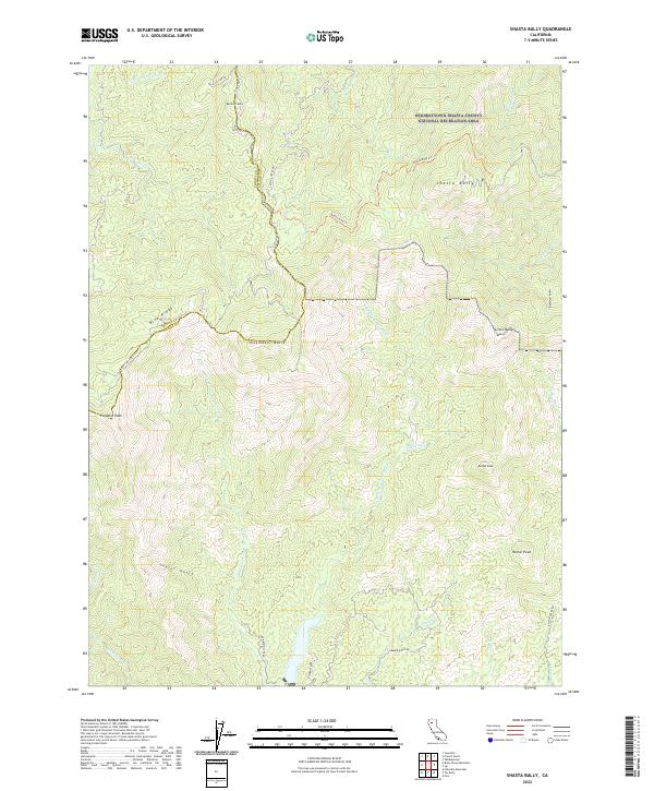 Shasta Bally, CA — USGS 7.5-minute topo (2022)