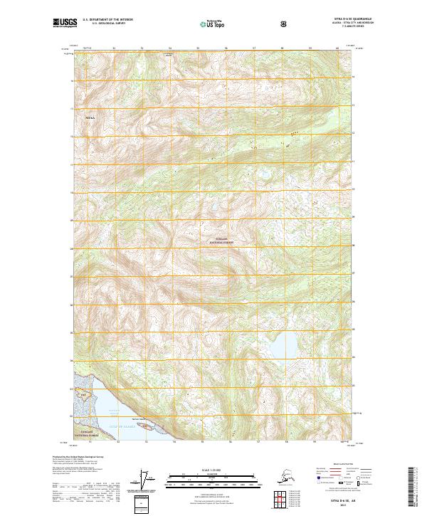 Sitka D-6 SE, AK — USGS 7.5-minute topo (2021)