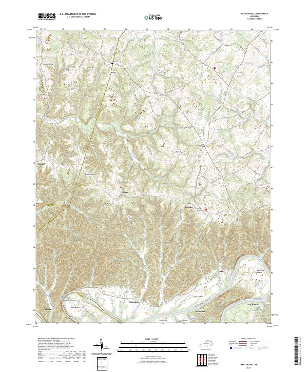Creelsboro, KY — USGS 7.5-minute topo (2022)