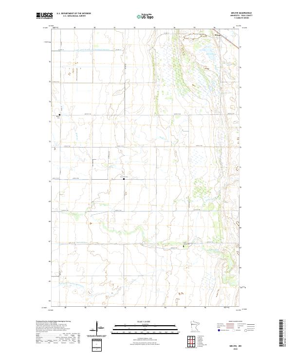 Melvin, MN — USGS 7.5-minute topo (2022)
