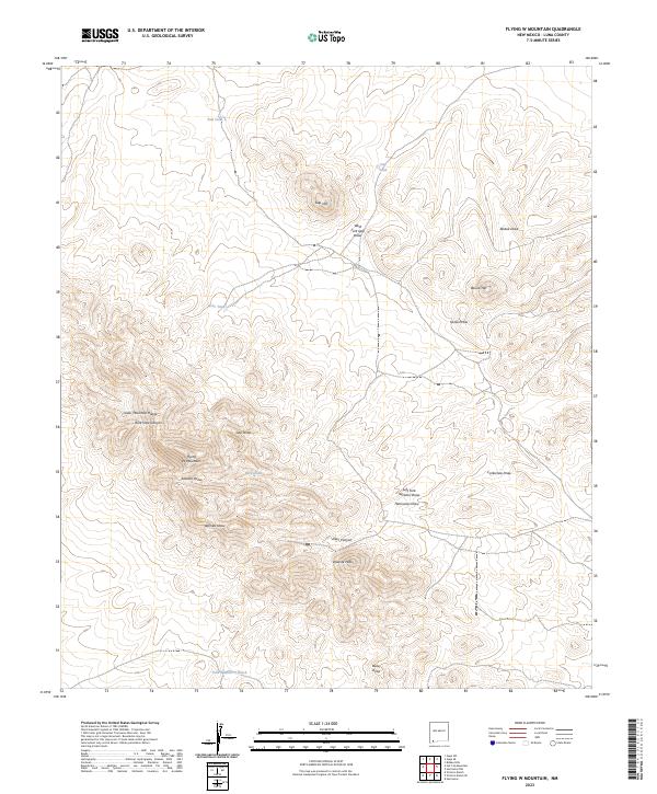 Flying W Mountain, NM — USGS 7.5-minute topo (2023)