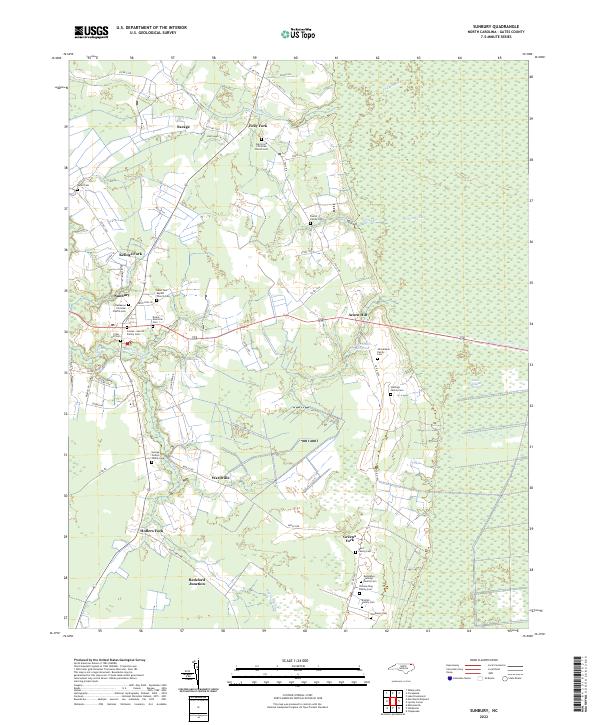Sunbury, NC — USGS 7.5-minute topo (2022)