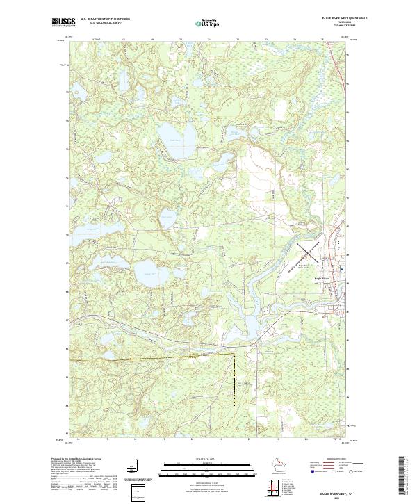 Eagle River West, WI — USGS 7.5-minute topo (2022)