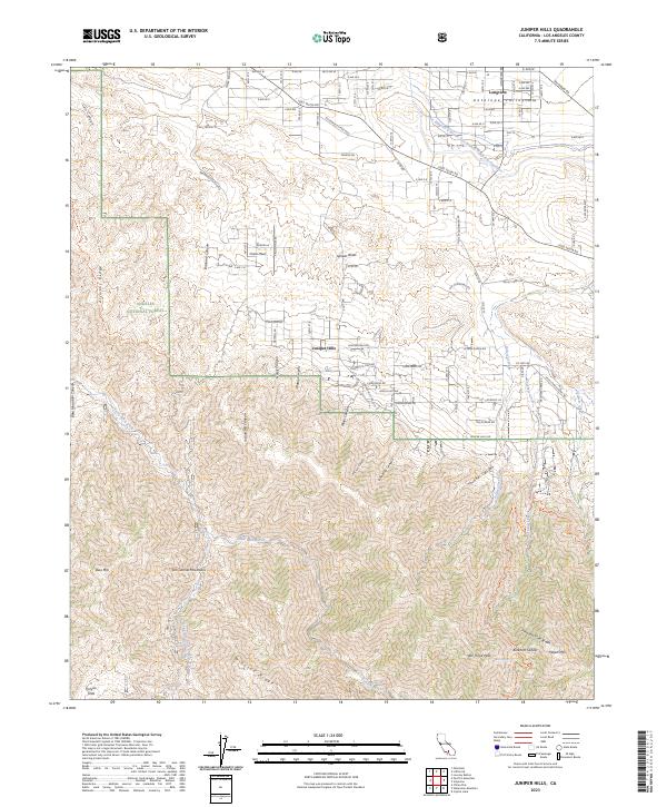 Juniper Hills, CA — USGS 7.5-minute topo (2023)