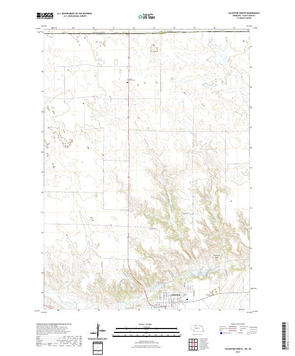 Valentine North, NE-SD — USGS 7.5-minute topo (2021)