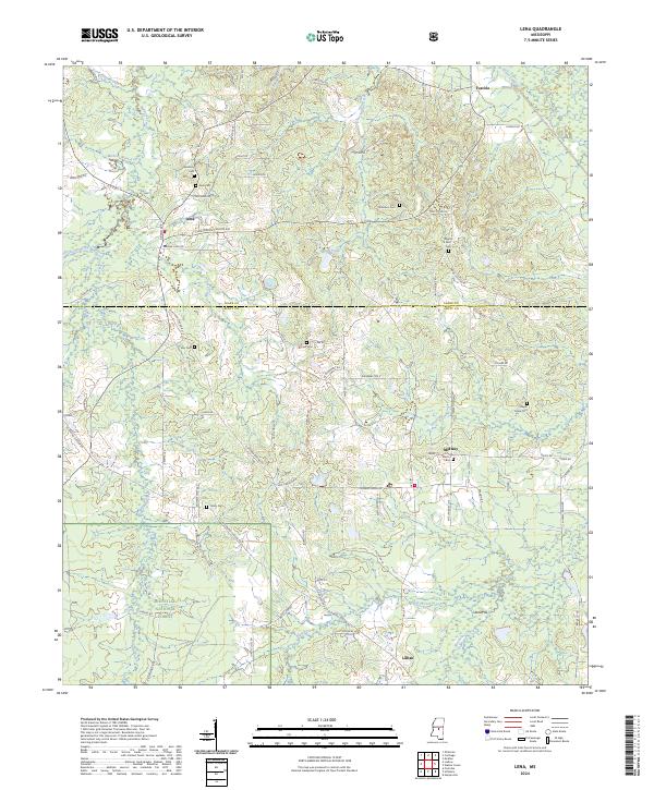 Lena, MS — USGS 7.5-minute topo (2024)