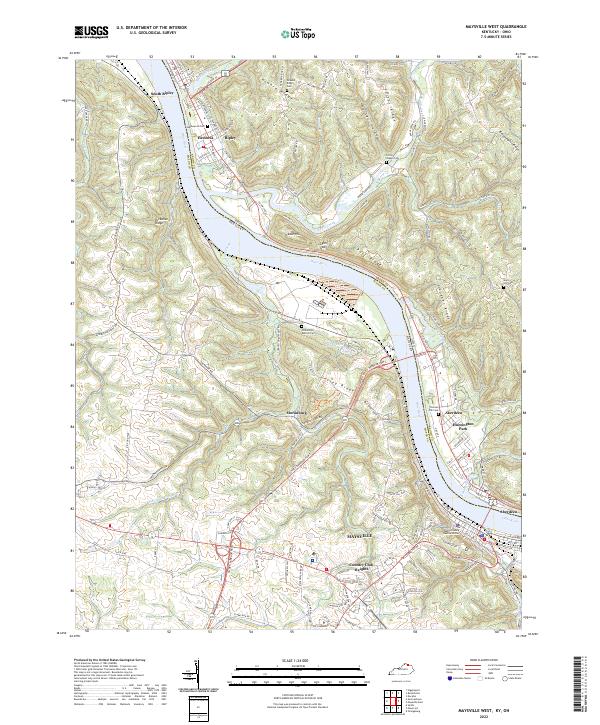 Maysville West, KY-OH — USGS 7.5-minute topo (2022)