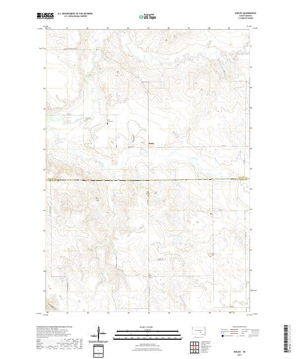 Shelby, SD — USGS 7.5-minute topo (2021)