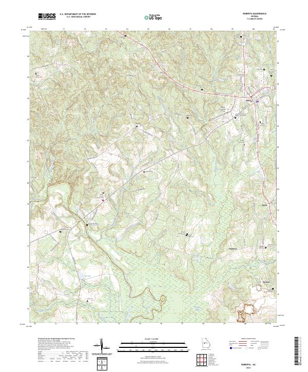 Roberta, GA — USGS 7.5-minute topo (2024)