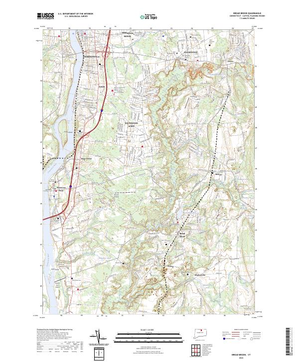 Broad Brook, CT — USGS 7.5-minute topo (2024)
