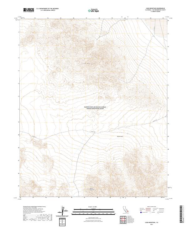 Lead Mountain, CA — USGS 7.5-minute topo (2021)