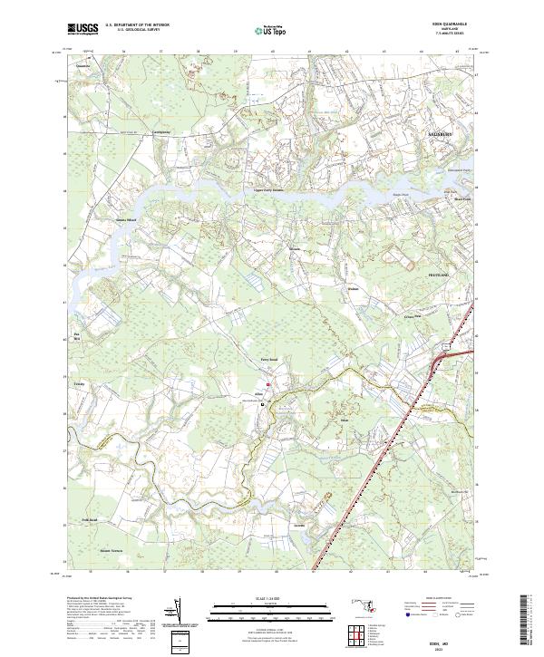 Eden, MD — USGS 7.5-minute topo (2023)