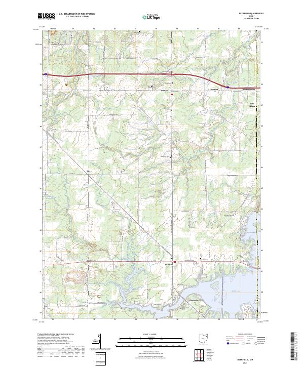 Deerfield, OH — USGS 7.5-minute topo (2023)