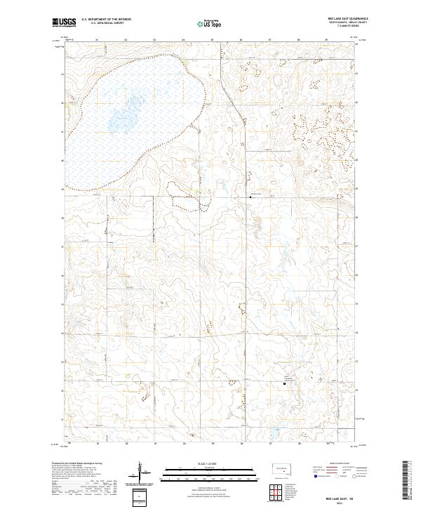 Red Lake East, SD — USGS 7.5-minute topo (2021)