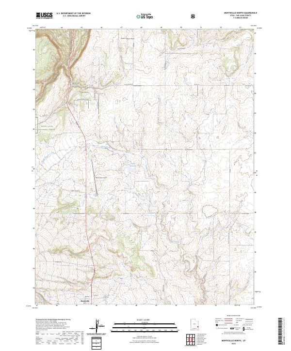 Monticello North, UT — USGS 7.5-minute topo (2023)