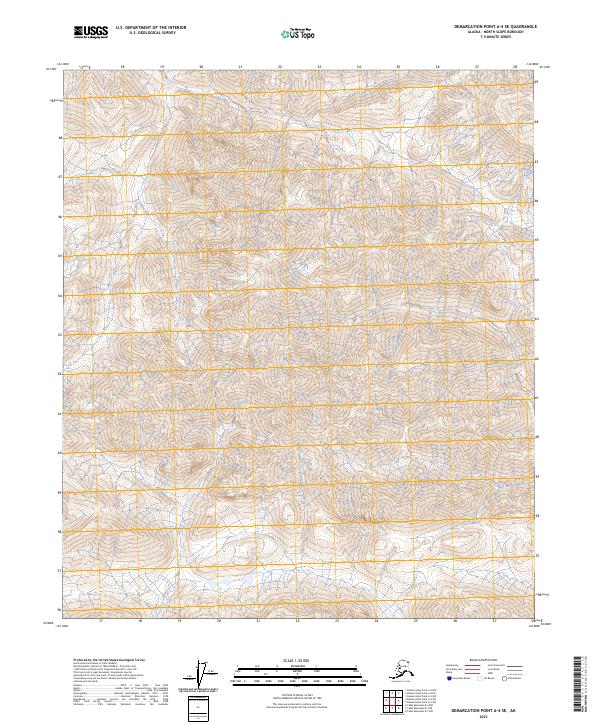 Demarcation Point A-4 SE, AK — USGS 7.5-minute topo (2023)