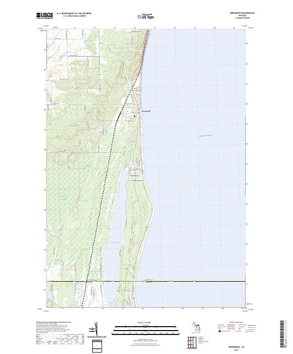 Greenbush, MI — USGS 7.5-minute topo (2023)