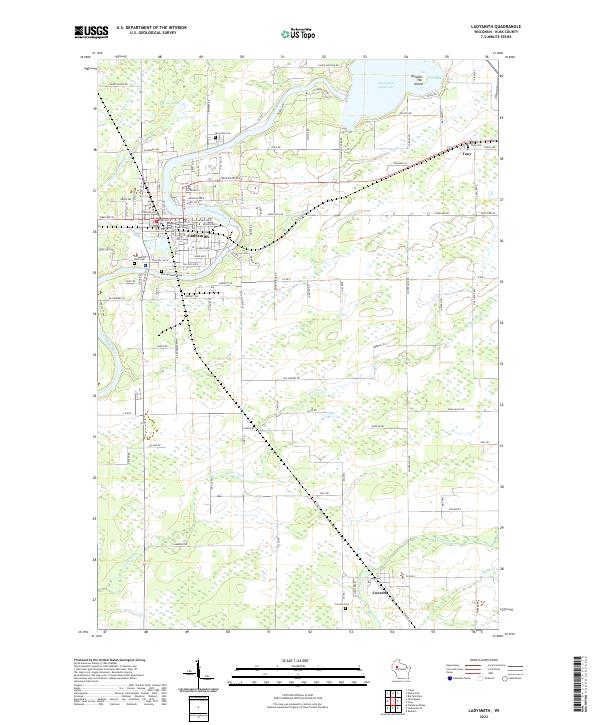 Ladysmith, WI — USGS 7.5-minute topo (2022)
