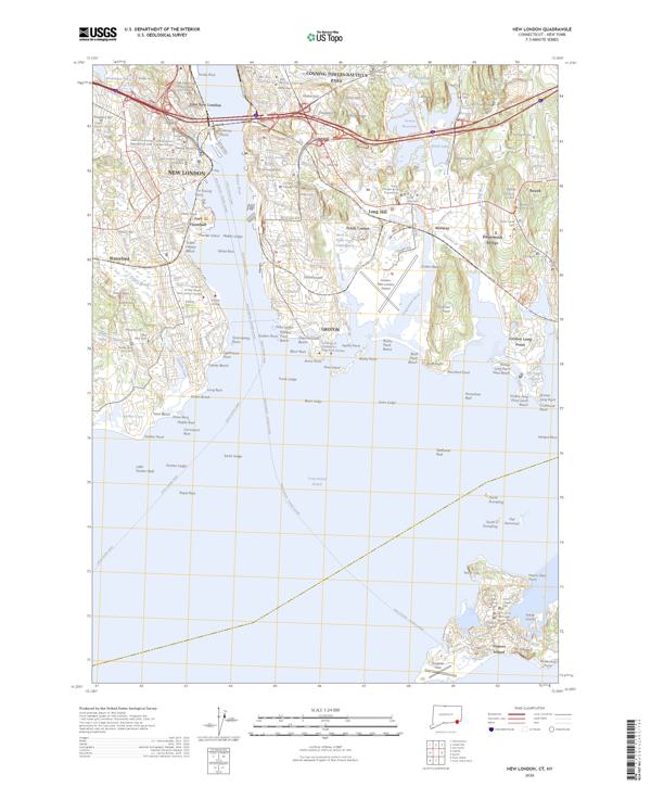 New London, CT-NY — USGS 7.5-minute topo (2026)