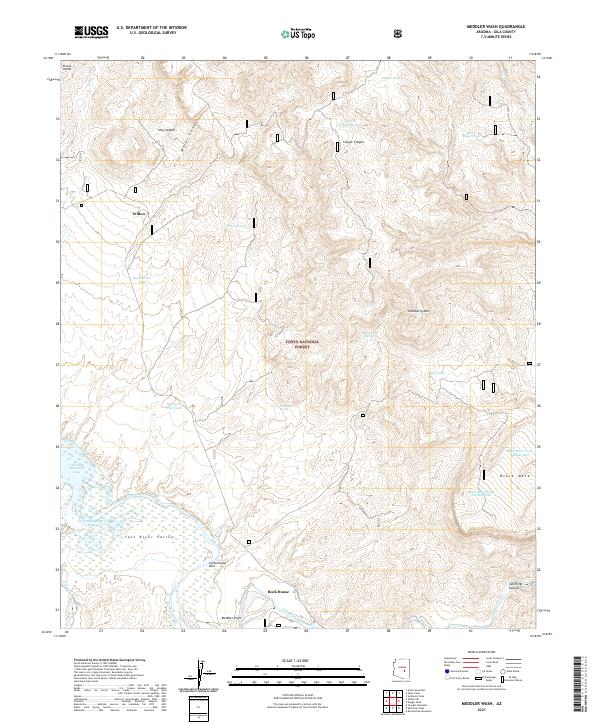 Meddler Wash, AZ — USGS 7.5-minute topo (2021)