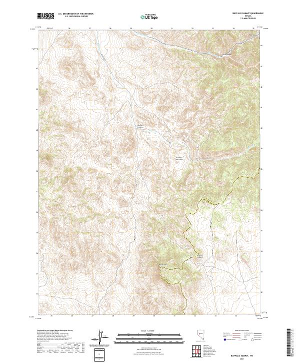 Buffalo Summit, NV — USGS 7.5-minute topo (2021)