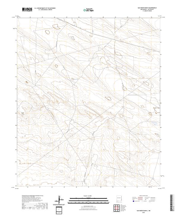 San Simon Ranch, NM — USGS 7.5-minute topo (2023)
