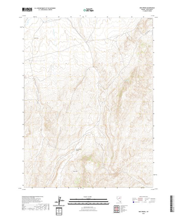 Red Spring, NV — USGS 7.5-minute topo (2021)