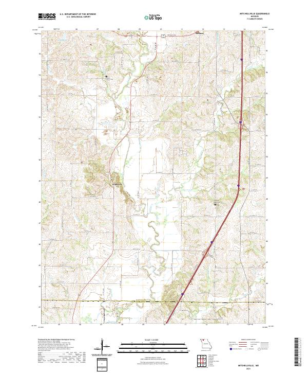 Mitchellville, MO — USGS 7.5-minute topo (2021)
