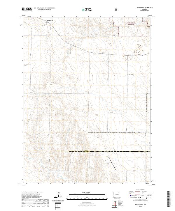Buckingham, CO — USGS 7.5-minute topo (2022)