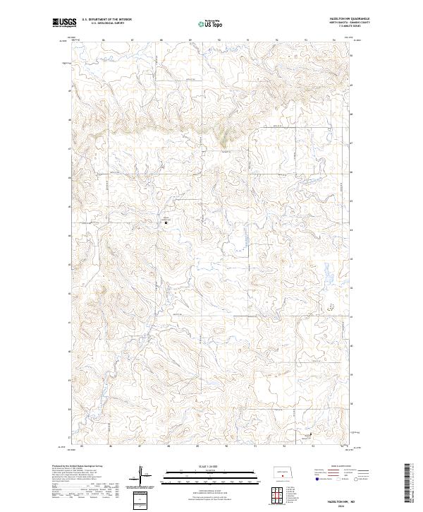 Hazelton NW, ND — USGS 7.5-minute topo (2024)