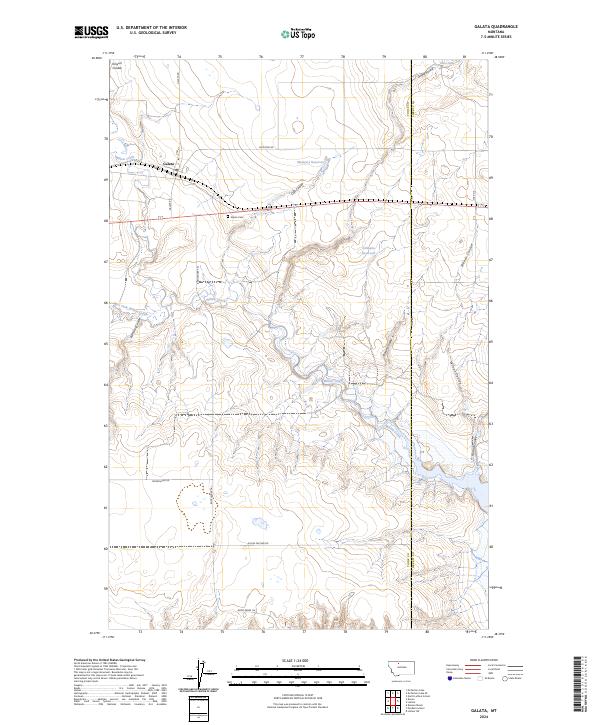 Galata, MT — USGS 7.5-minute topo (2024)