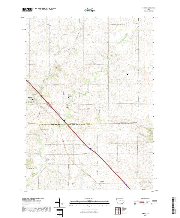 Cheney, IA — USGS 7.5-minute topo (2022)