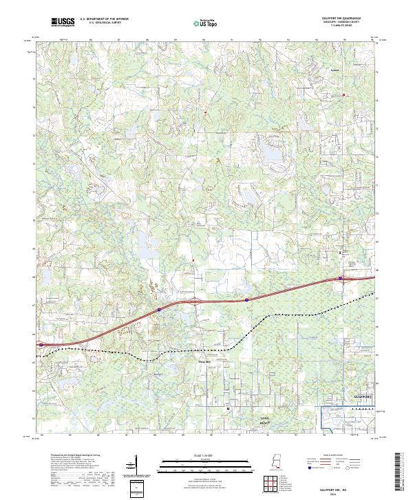 Gulfport NW, MS — USGS 7.5-minute topo (2024)