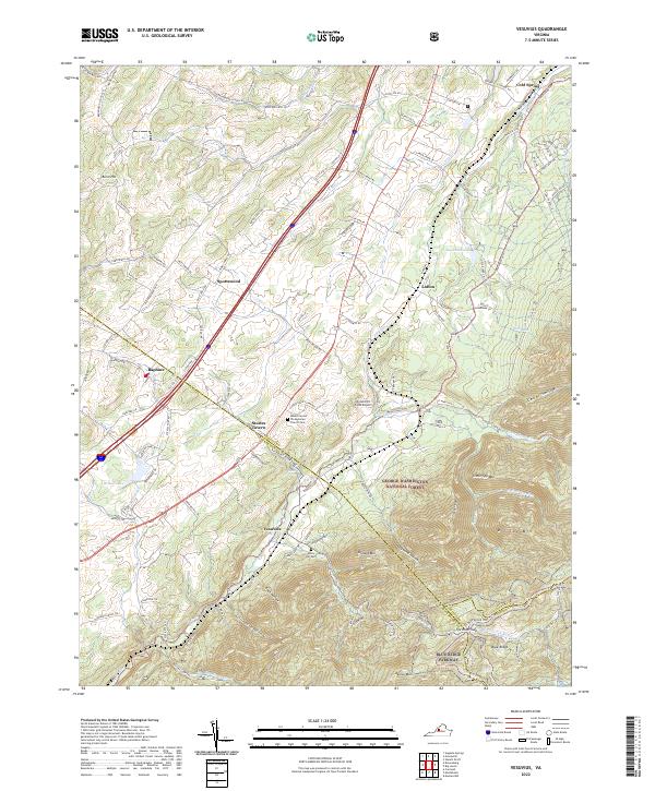 Vesuvius, VA — USGS 7.5-minute topo (2022)