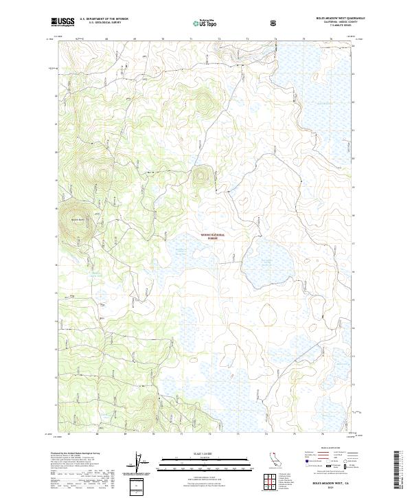 Boles Meadow West, CA — USGS 7.5-minute topo (2021)