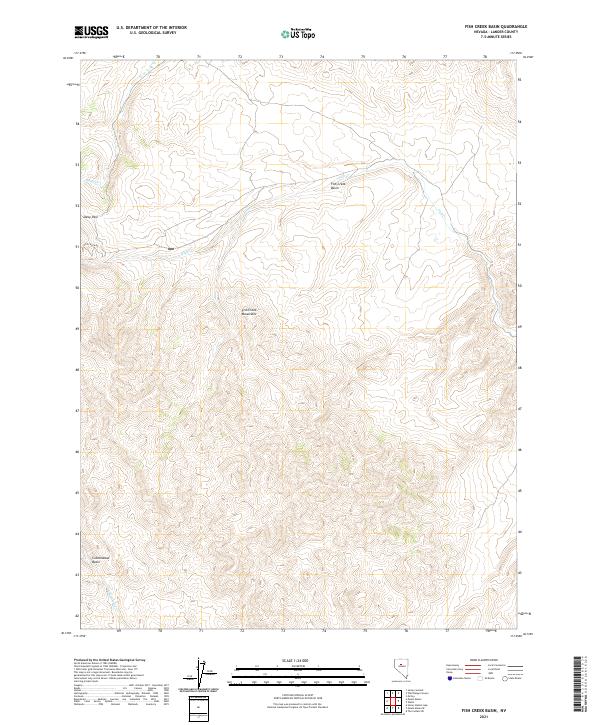 Fish Creek Basin, NV — USGS 7.5-minute topo (2021)