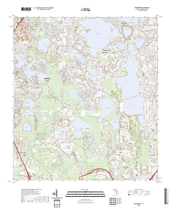 Windermere, FL — USGS 7.5-minute topo (2024)