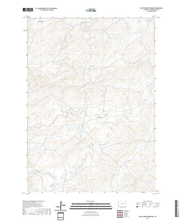 South Fork Reservoir, WY — USGS 7.5-minute topo (2021)