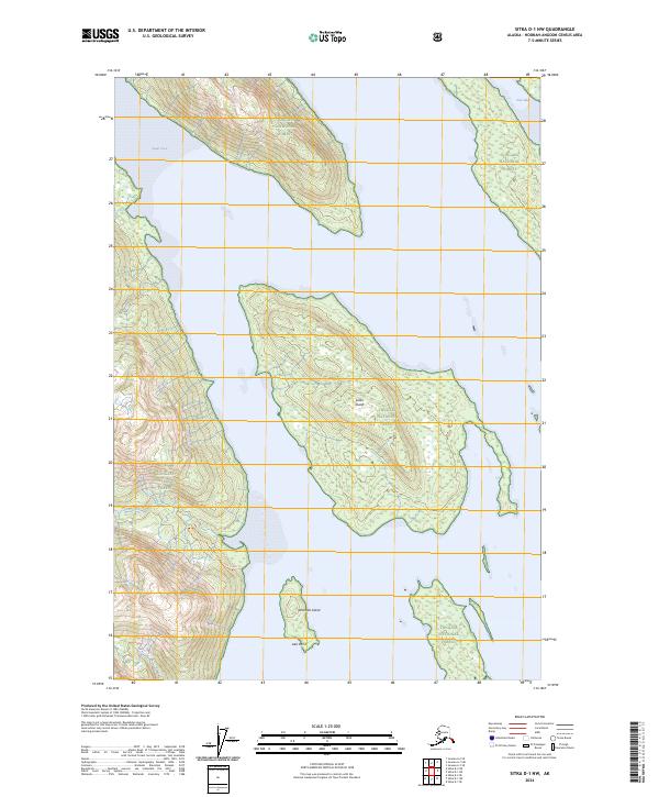 Sitka D-1 NW, AK — USGS 7.5-minute topo (2024)