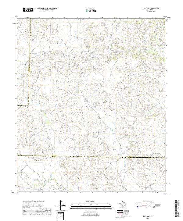 Dog Creek, TX — USGS 7.5-minute topo (2022)