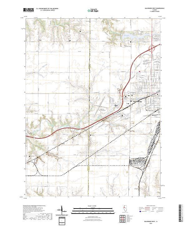Galesburg West, IL — USGS 7.5-minute topo (2024)